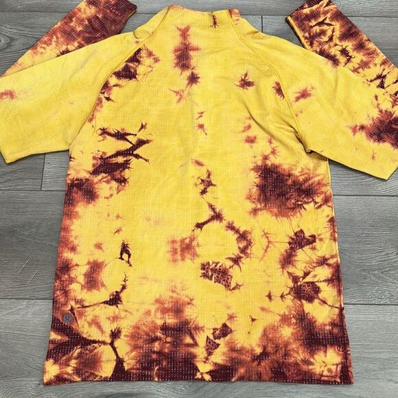 Lululemon Metal Vent Tech Half-Zip 2.0 Marble Dye Soliel Yellow Size Medium - Picture 6 of 12